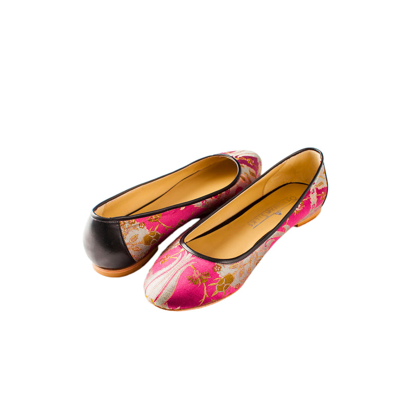 ottoman silks ladies shoes in amina fabric